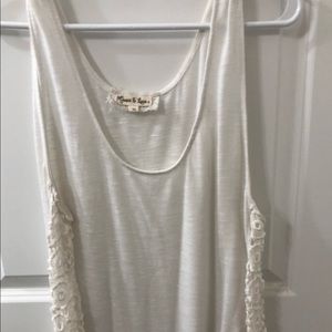 Tank top with lace side details